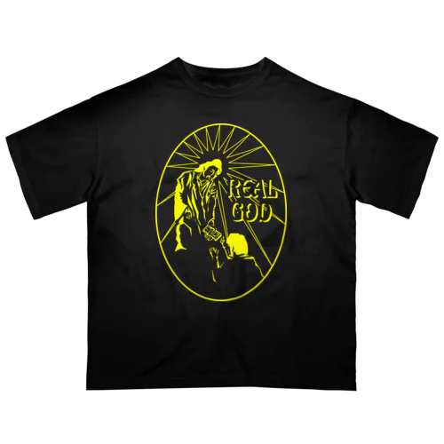 Real God1 h.t.(黄色) Oversized T-Shirt