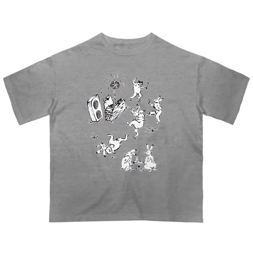 DJParty 鳥獣戯画　　野外フェス Oversized T-Shirt