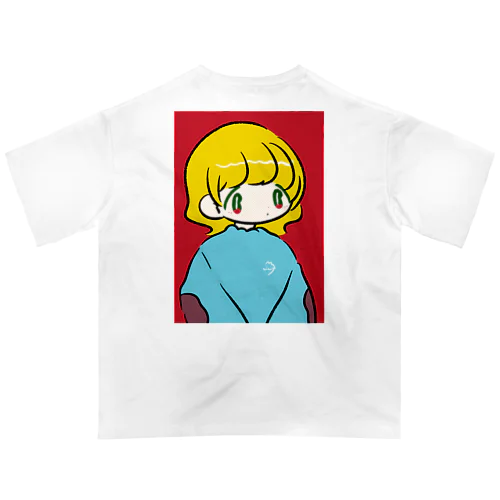 向き合いガール（バックプリント） Oversized T-Shirt