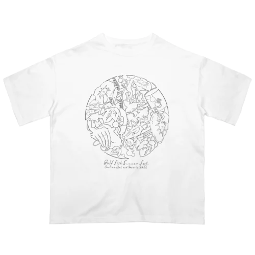 金魚たちの夏祭り 2022モノクロモデル Oversized T-Shirt