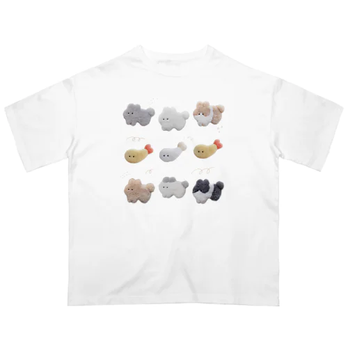 もふもふなうさぎとエビ天。 Oversized T-Shirt
