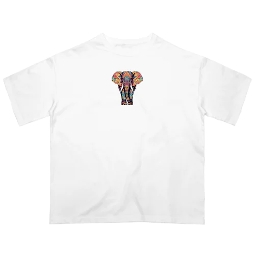 カラフルな象 Oversized T-Shirt