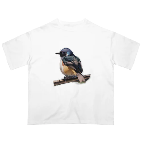 可愛らしいジョウビタキ Oversized T-Shirt