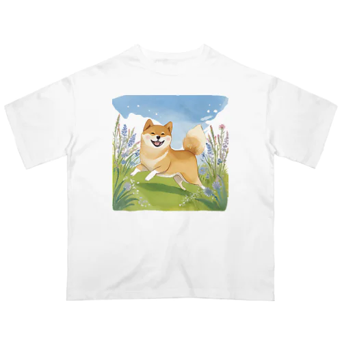 柴犬のお散歩 Oversized T-Shirt