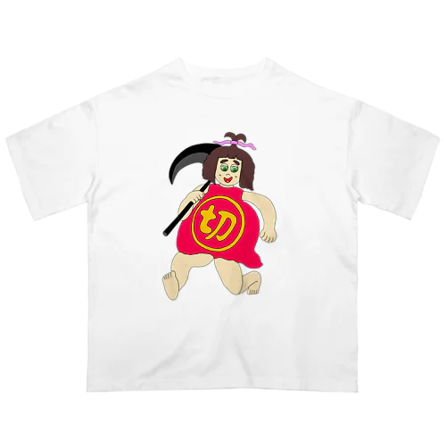 黒鎌かついだ切太郎 Oversized T-Shirt