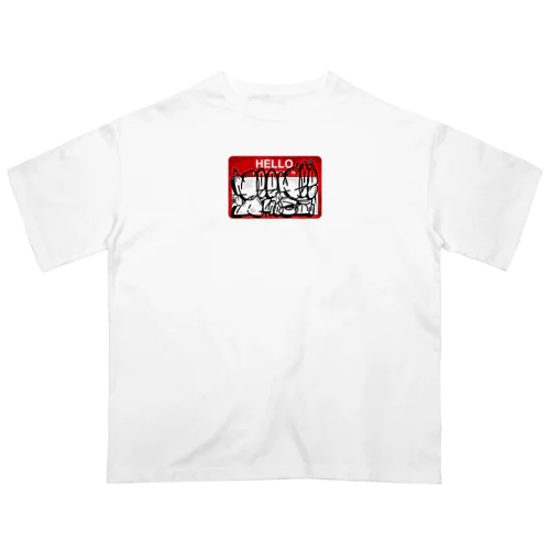 ねえあのネームタグ Oversized T-Shirt