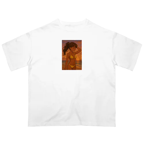 「サンセット・ビーチガール」グッズコレクション Oversized T-Shirt