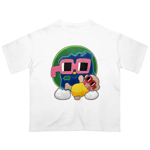 Nouns Tシャツ　地球 Oversized T-Shirt