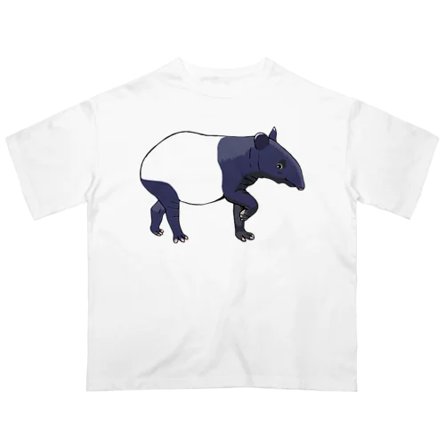 マレーバク母さん　文字無し Oversized T-Shirt