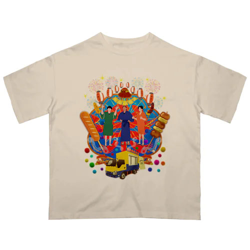 ひみつ基地。千葉の親子三代夏祭り2025 出店記念グッズ Oversized T-Shirt