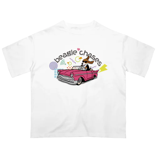 ドライブビーグル_レトロ☆ロゴ Oversized T-Shirt