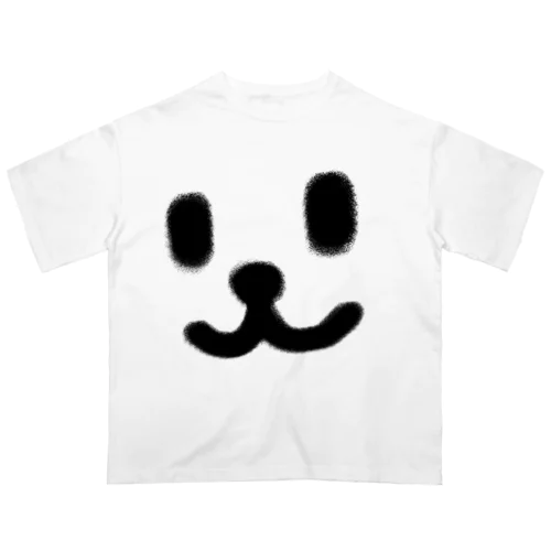 Smile Face Black Oversized T-Shirt