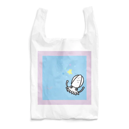 海の中のいか。 Reusable Bag