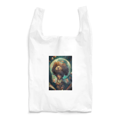 宇宙の図書館とトイプードル Reusable Bag