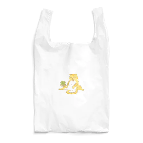 ぽっちゃりねこの毛づくろい Reusable Bag