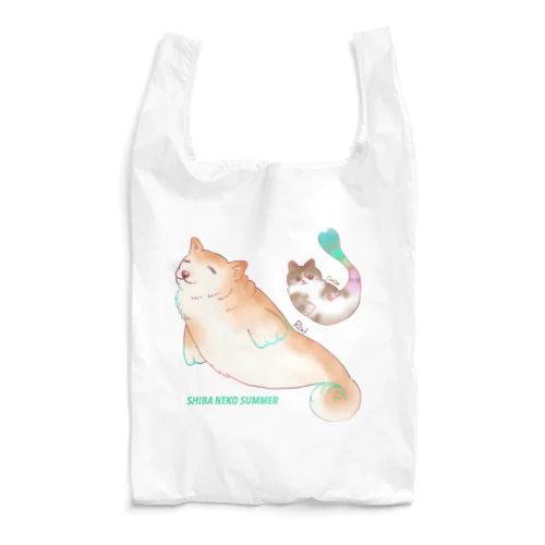 シバイヌアザラシと猫魚 Reusable Bag