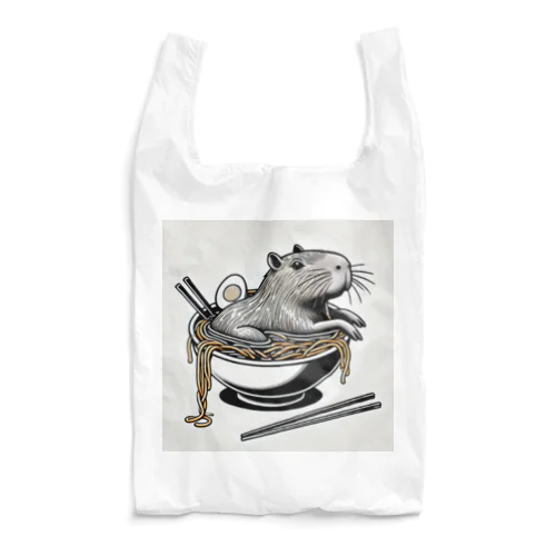 ラーメンに浸かるカピバラ『麺次郎』 Reusable Bag