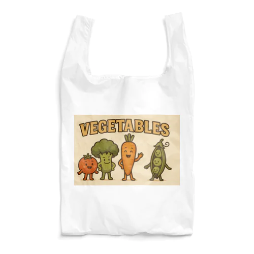 ベジたちのごきげんTシャツ Reusable Bag