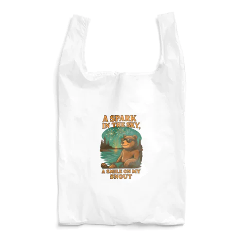 花火を楽しむクマ Spark in the Sky Reusable Bag