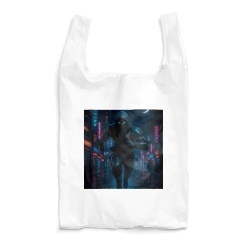 ネオン街を疾走するニンジャ Reusable Bag