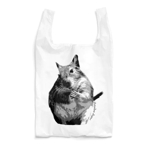 モノクロリアルデグー Reusable Bag