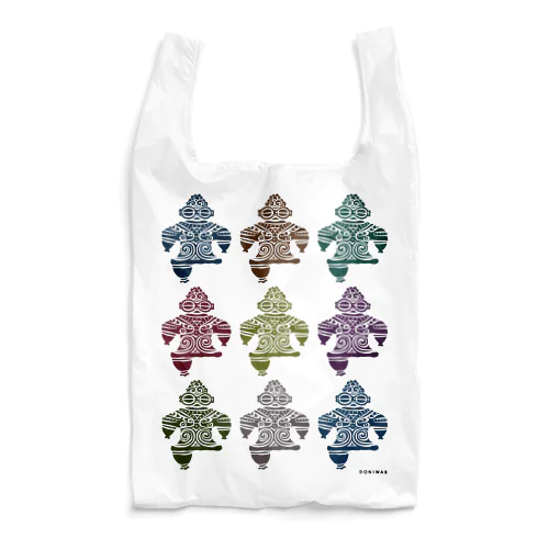 遮光器土偶ズエコバッグ（ダークカラー） Reusable Bag