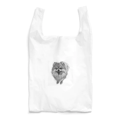 モノクロアートのポメちゃん Reusable Bag