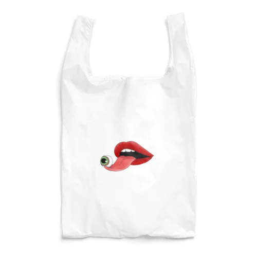 目は口ほどに物を言う レッド Reusable Bag