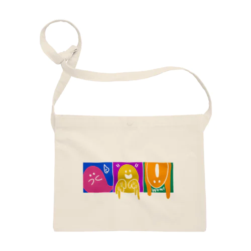 愉快でカラフルなおばけ達 Sacoche