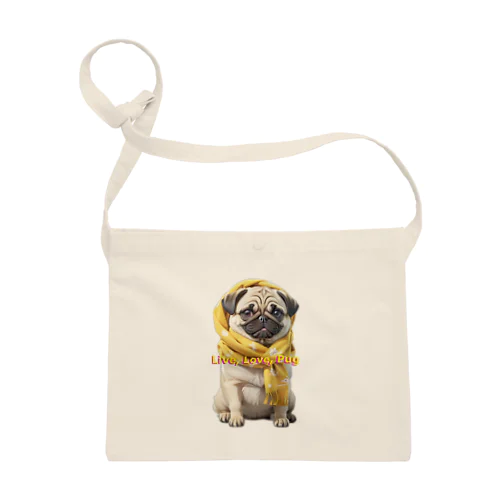 Smiling Pug, Sunshine Hug Sacoche