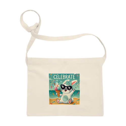 夏を楽しむちびキャラウサギ Sacoche