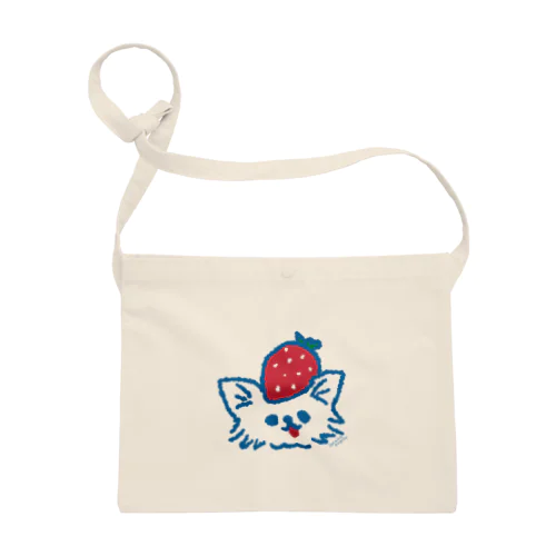 イチゴチワワ（ロングコート）トートバッグ　ソライロエンピツ Sacoche