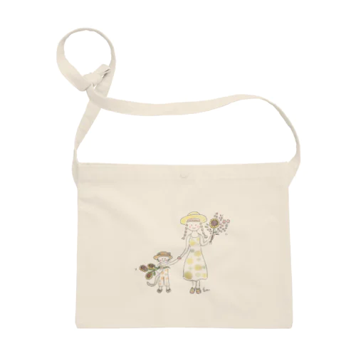 みつみつさんと ねこと ひまわり Sacoche