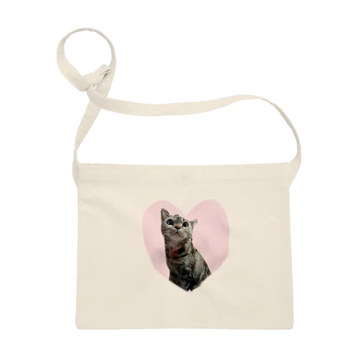 ねこ  ハート Sacoche
