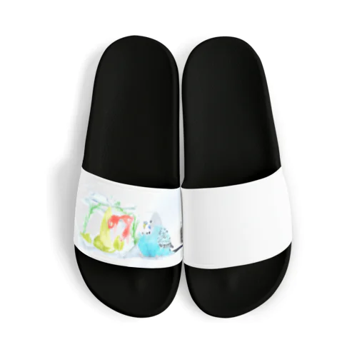 金魚達とセキセイインコ Sandals