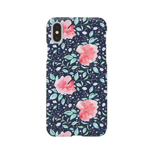 レッドローズテールベタ ネイビー iPhone Smartphone Case