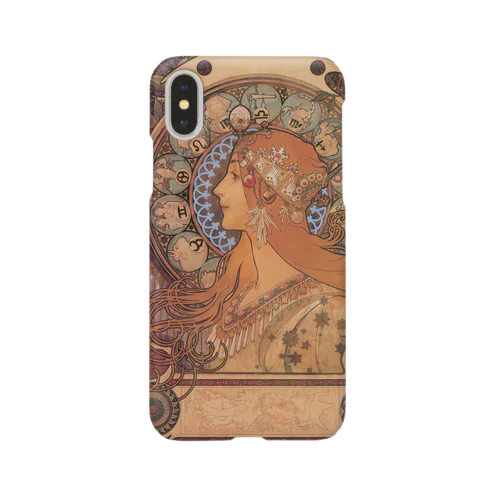 014-003　アルフォンス・ミュシャ　『黄道十二宮』　スマホケース　表側面印刷　iPhone XS/X専用デザイン　SC6 iPhone Smartphone Case