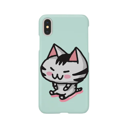 よりぬきちびギャラリー お座りボンgreen iPhone Smartphone Case