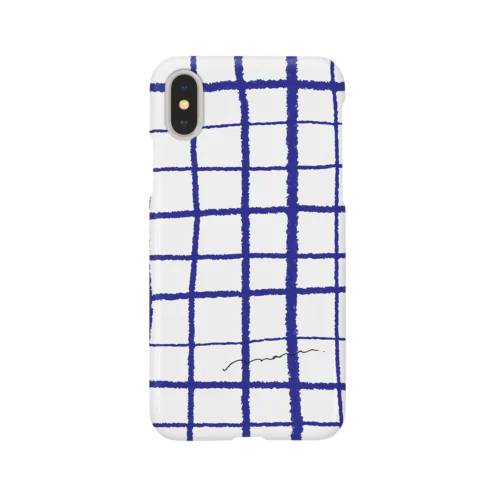 あお、チェック iPhone Smartphone Case