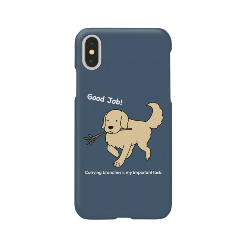 good job（ネイビー） iPhone Smartphone Case