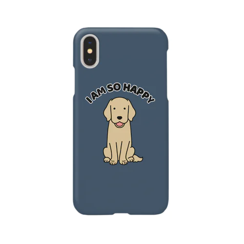 ハッピー（ネイビー） iPhone Smartphone Case