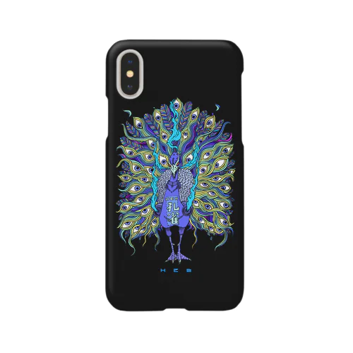 百目乃孔雀　黒ver.ハードタイプ スマホケース iPhone Smartphone Case