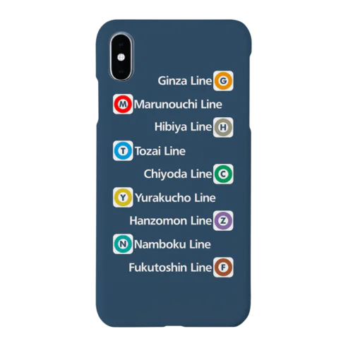 鉄道 iPhoneケース（東メト全線） iPhone Smartphone Case