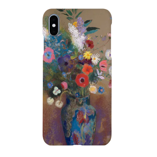 ルドン「青い花瓶の花束」 iPhone Smartphone Case