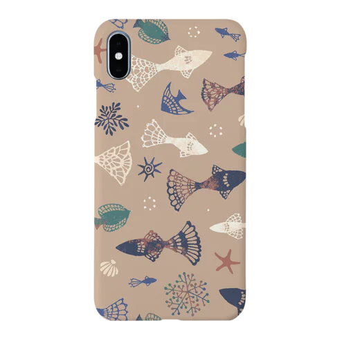 Lacy Fish／モカ iPhone Smartphone Case
