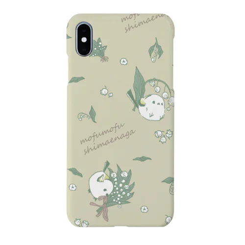 ボタニカルシマエナガ(すずらん) iPhone Smartphone Case