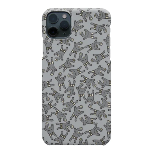 "クロコ"i Phoneケース ver.gray iPhone Smartphone Case