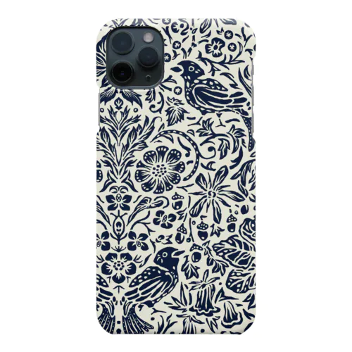 さえずる森（ネイビー） iPhone Smartphone Case