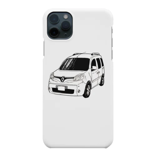 フレンチなクルマ（モノクロ） iPhone Smartphone Case