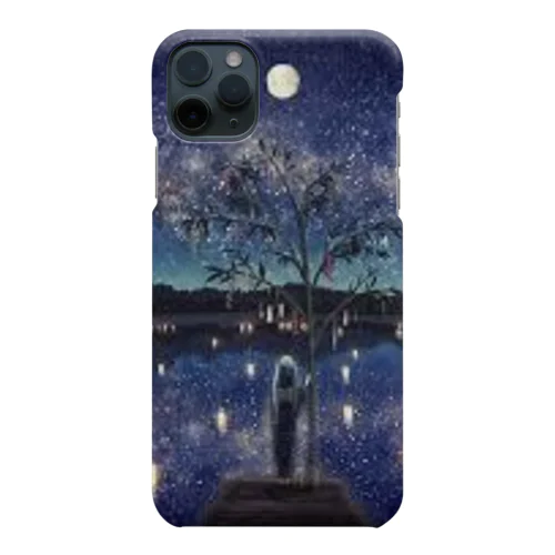 星が輝く夜 iPhone Smartphone Case